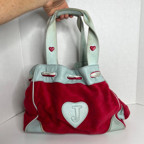 FAIR CONDITION Juicy Couture Your Royal Highness Red Green Bag Y2K and Wallet - Picture 16 of 16